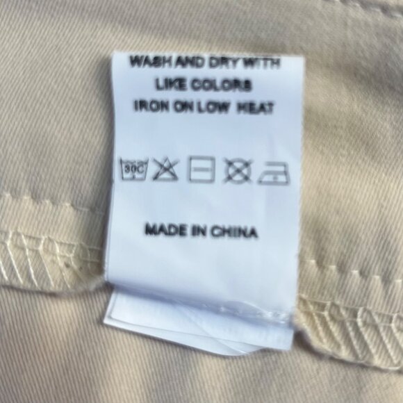 Hengsheng Jeans Izuria Cargo Pants Womens 1XL Tan New WOT - Picture 9 of 10